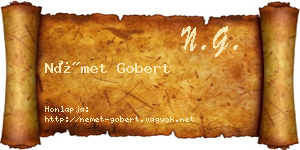 Német Gobert névjegykártya